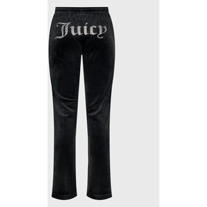 Czarne spodnie sportowe Juicy Couture z dresówki