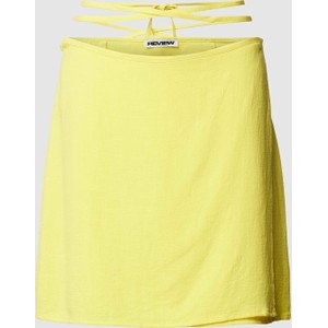 Żółta spódnica Review mini w stylu casual