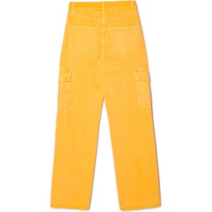 Pomarańczowe jeansy Cropp
