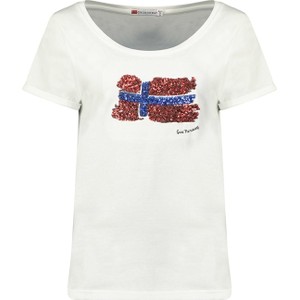 T-shirt Geographical Norway z krótkim rękawem z okrągłym dekoltem w młodzieżowym stylu