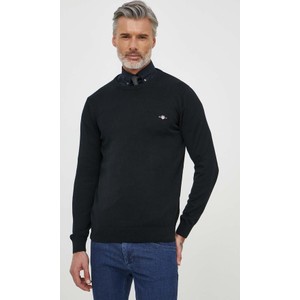 Czarny sweter Gant z bawełny