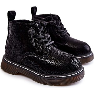 Czarne buty dziecięce zimowe Pa1