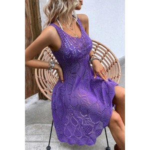 Fioletowa sukienka IVET na ramiączkach mini