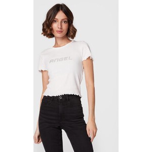 T-shirt Gina Tricot z okrągłym dekoltem w młodzieżowym stylu