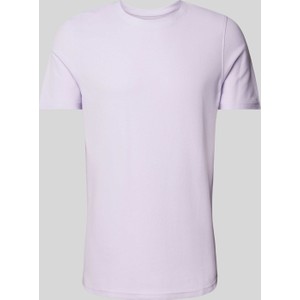Fioletowy t-shirt McNeal z krótkim rękawem z bawełny w stylu casual