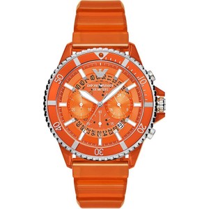 Emporio Armani zegarek męski kolor pomarańczowy