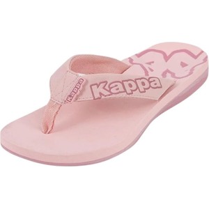 Różowe klapki Kappa w sportowym stylu