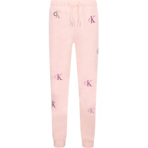 Różowe spodnie dziecięce Calvin Klein