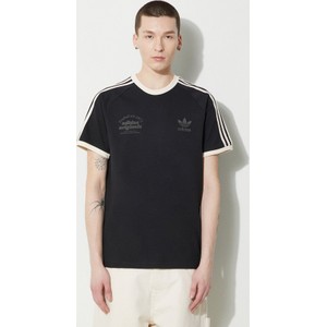 Czarny t-shirt Adidas Originals w sportowym stylu z bawełny