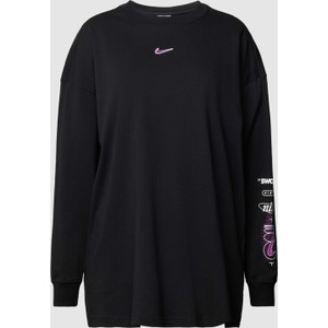 Bluzka Nike w stylu casual z bawełny z okrągłym dekoltem