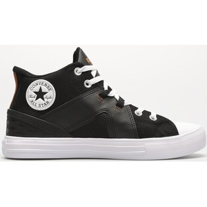 Czarne buty sportowe Converse w sportowym stylu z płaską podeszwą