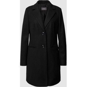 Czarny płaszcz Montego w stylu casual bez kaptura