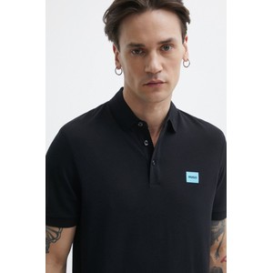 Czarny t-shirt Hugo Boss z krótkim rękawem w stylu casual