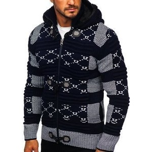 Granatowy sweter Denley w młodzieżowym stylu