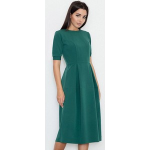 Zielona sukienka Figl z krótkim rękawem midi