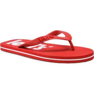 Czerwone buty letnie męskie Levis w stylu casual