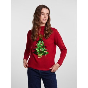 Sweter Pieces w bożonarodzeniowy wzór w stylu casual