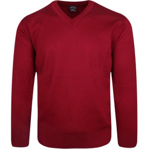 Czerwony sweter Devir w stylu casual