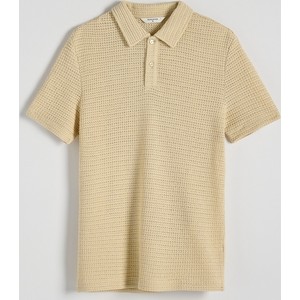 Koszulka polo Reserved z bawełny w stylu casual z krótkim rękawem