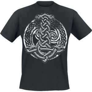 Czarny t-shirt Celtic Shield z dżerseju z krótkim rękawem
