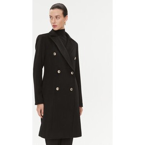 Czarny płaszcz Guess by Marciano w stylu casual bez kaptura z wełny