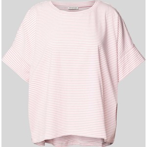 Różowy t-shirt Tom Tailor z krótkim rękawem w stylu casual