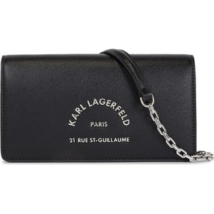 Czarna torebka Karl Lagerfeld średnia w młodzieżowym stylu matowa