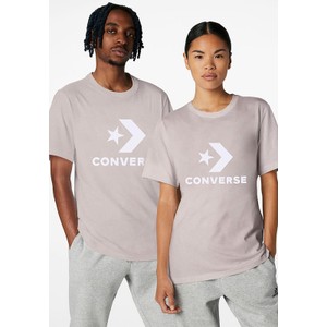 Bluzka Converse w sportowym stylu z okrągłym dekoltem z krótkim rękawem