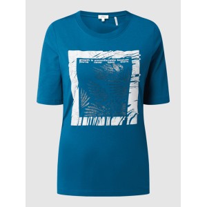 Niebieski t-shirt S.Oliver z okrągłym dekoltem