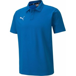 Niebieska koszulka polo Puma z krótkim rękawem z bawełny