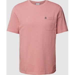 Różowy t-shirt Scotch & Soda z bawełny