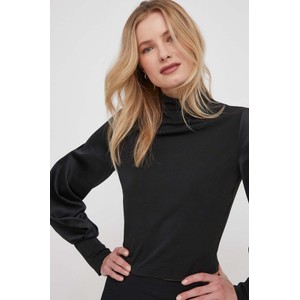 Czarna bluzka Sisley z długim rękawem w stylu casual