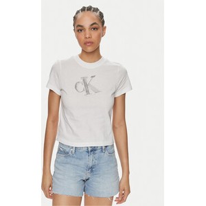 Bluzka Calvin Klein z krótkim rękawem w młodzieżowym stylu