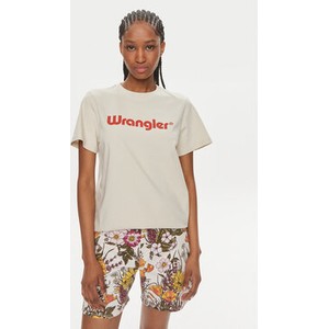 T-shirt Wrangler z okrągłym dekoltem z krótkim rękawem w młodzieżowym stylu