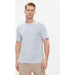 Niebieski t-shirt Calvin Klein z krótkim rękawem w stylu casual