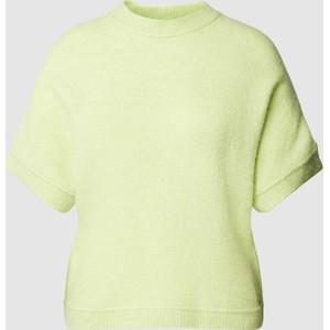 Zielony t-shirt Opus z moheru z krótkim rękawem