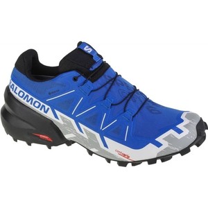 Niebieskie buty trekkingowe Salomon sznurowane