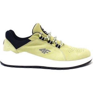 Żółte buty sportowe 4F z nubuku sznurowane