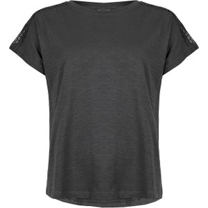Czarna bluzka Roadsign z krótkim rękawem z okrągłym dekoltem w stylu casual