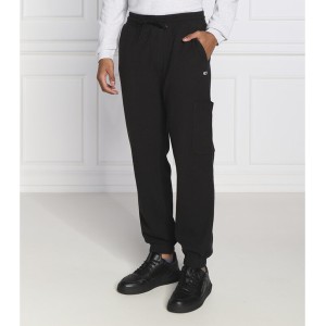 Czarne spodnie sportowe Tommy Jeans w sportowym stylu
