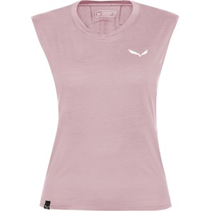 Różowy t-shirt Salewa w sportowym stylu z wełny