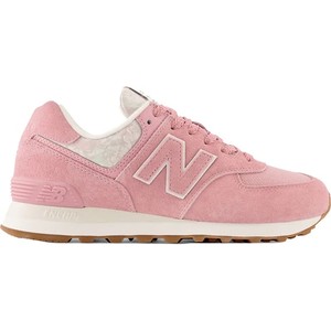 Różowe buty sportowe New Balance z tkaniny z płaską podeszwą