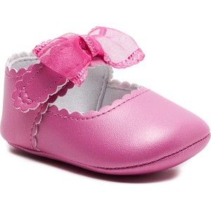 Różowe buciki niemowlęce Mayoral sznurowane