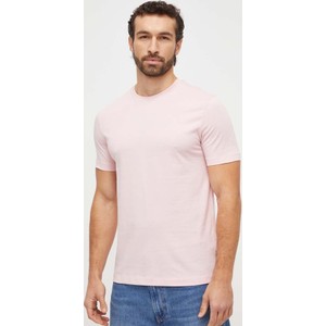 Różowy t-shirt Hugo Boss w stylu casual