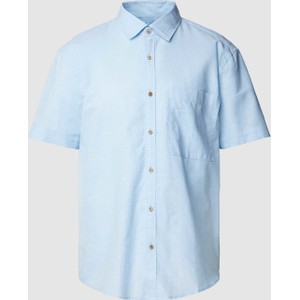 Niebieska koszula McNeal z krótkim rękawem z bawełny