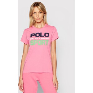 T-shirt POLO RALPH LAUREN z bawełny w młodzieżowym stylu z okrągłym dekoltem