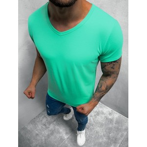 Zielony t-shirt Ozonee z krótkim rękawem