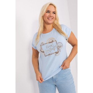 Niebieski t-shirt Relevance z bawełny w młodzieżowym stylu