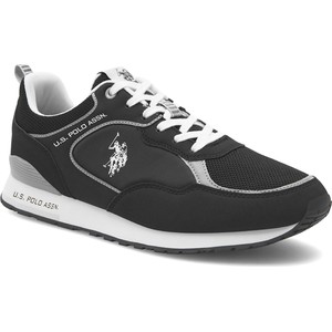 Czarne buty sportowe U.S. Polo w sportowym stylu sznurowane