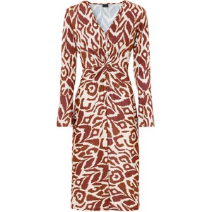 Sukienka bonprix w stylu casual z dekoltem w kształcie litery v z długim rękawem